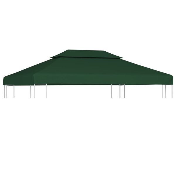 vidaXL Pavillon-Dachplane Ersatzdach 310 g/m² Grün 3x4 m, 40882