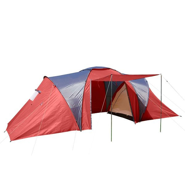 Mendler Campingzelt Loksa, 4-Mann Zelt Kuppelzelt Igluzelt Festival-Zelt, 4 Personen, rot, 54532