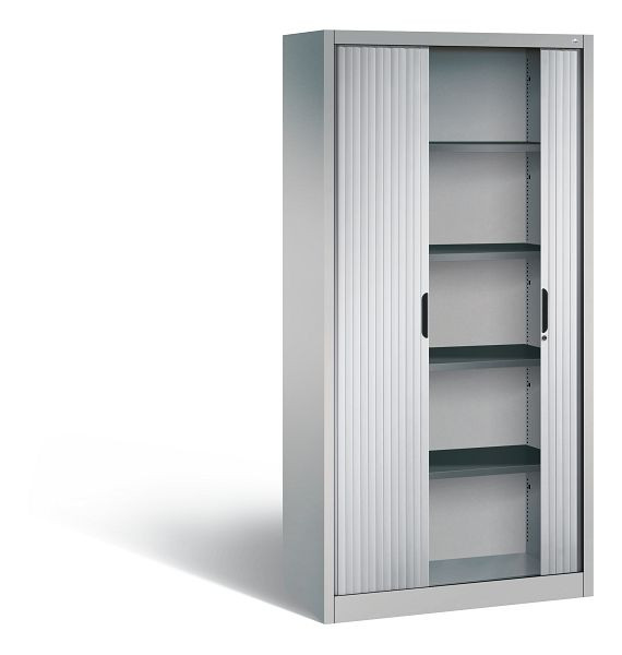 C+P Rollladenschrank Omnispace, H1980xB1000xT420mm, Farbe: Weißaluminium, Griffmulde, 5 OH, 3202-00 S10168