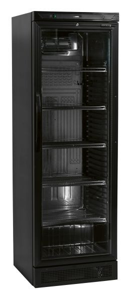 NordCap Gewerbekühlschrank KU 385 G BLACK, für Take-Away Kühlprodukte und Getränkekühlung, steckerfertig, Umluftkühlung, 435800445