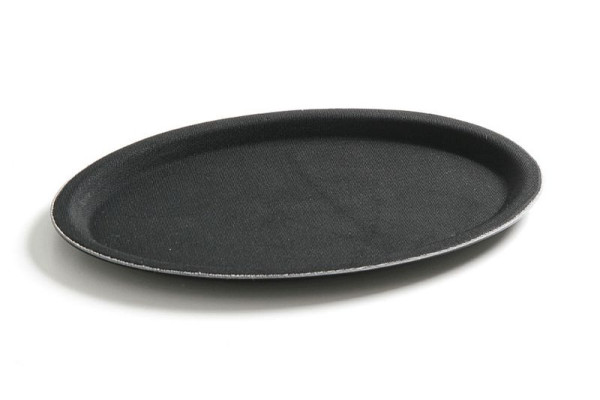 Hendi Serviertablett, oval, 200 mm, schwarz, professionell, 508725