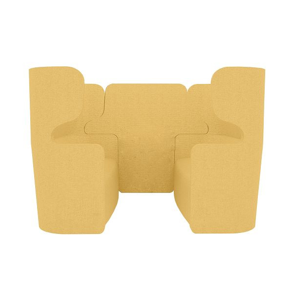 Bisley Raum in Raum Lösung Vivo, Viersitzer, Hohe Rückenlehne, NE0053 gelb, VIVH4XP.NE0053