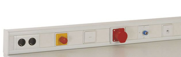 Manuflex Energiekabelkanal, verdrahtet mit Montage, BxTxH = 1250 x 67 x 130 mm, ZB0924