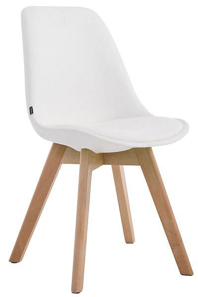 CLP Stuhl Manado Kunstleder Natura, weiß, 301423, 4251563452669