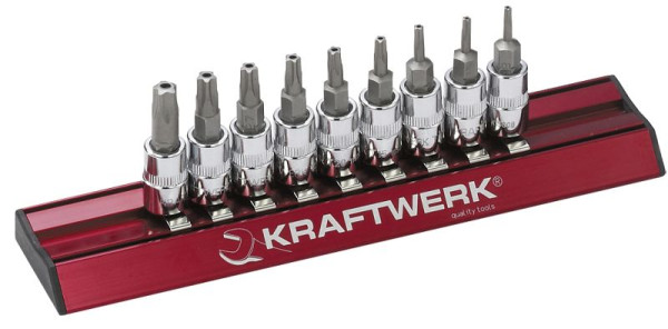 Kraftwerk 5-Stern-Loch-Bit für TX-Schrauben-Steckschlüssel-Satz 1/4", 9-tlg, 115399