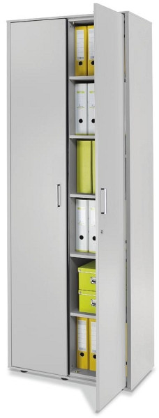 Deskin Flügeltürenschrank EVO, Dekor lichtgrau, B 1200 x H 2186 x T 420 mm, 275227