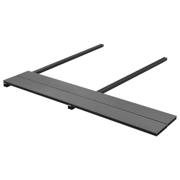 vidaXL Terrassendiele 108-teilig Grau WPC, 3444696, 8721451777137