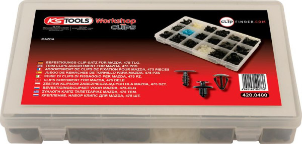 KS Tools Befestigungs-Clip-Satz für Mazda, 475-teilig, 420.0400