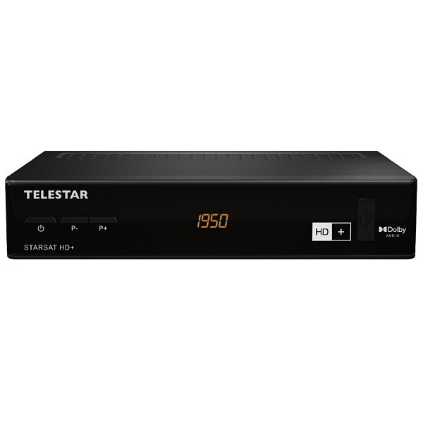 TELESTAR STARSAT HD+ inklusive 6 Monate HD+ Receiver, HDTV Free-to-Air Satreceiver, USB Mediaplayer, Energiesparnetzteil, Dolby Digital Plus, 5310464