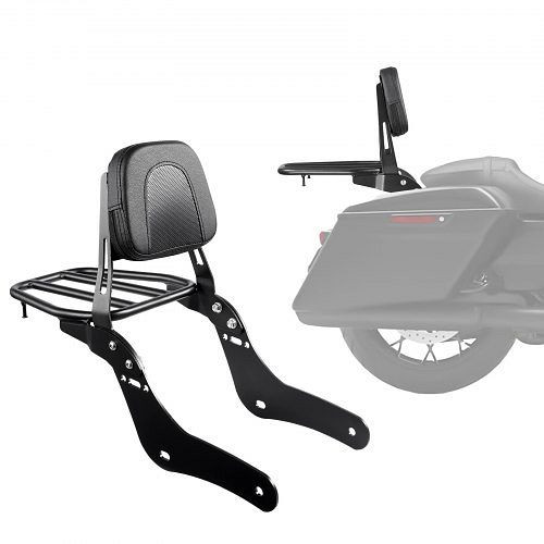VEVOR Sissybar Rückenlehne kompatibel mit Honda Rebel CMX 1100 2021-2022, 445 mm, abnehmbar, Metallrahmen & Lederpolster, schwarz, MTCCKKBJKBJXCCZ95V0