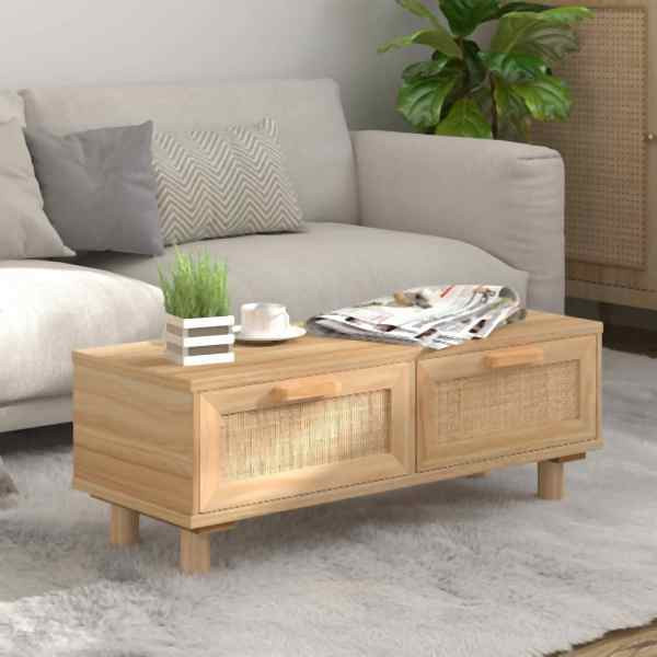 vidaXL Couchtisch Braun 80x40x30 cm Holzwerkstoff & Massivholz Kiefer, 345623