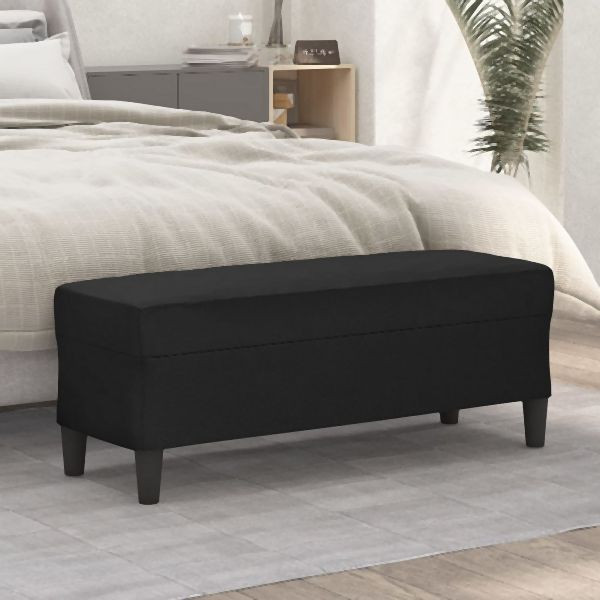 vidaXL Sitzbank Schwarz 100x35x41 cm Kunstleder, 349415
