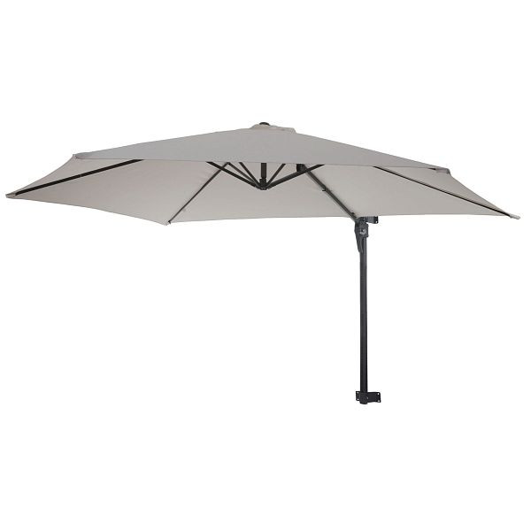 Mendler Wandschirm Casoria, Ampelschirm Balkonschirm Sonnenschirm, 3m neigbar, Polyester Alu/Stahl 9kg, sand, 46820