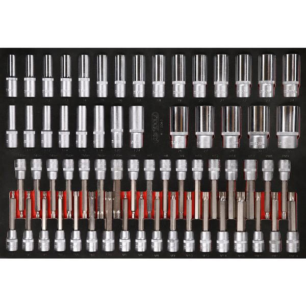 KS Tools PERFORMANCEplus Werkzeugsatz 63-teilig 1/2' Steck- und Bit-Stecknüsse, 811.0063