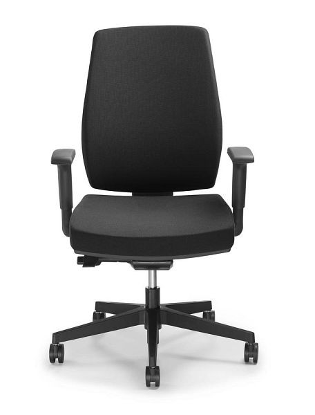 Deskin Bürodrehstuhl Ergo SIT, Fußkreuz Polyamid, schwarz, Stoff DELTA BD, schwarz, 284685