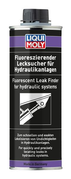 LIQUI MOLY Fluoreszierender Lecksucher für Hydraulikanlagen, Dose Blech, VE: 0,5 Liter, 3404