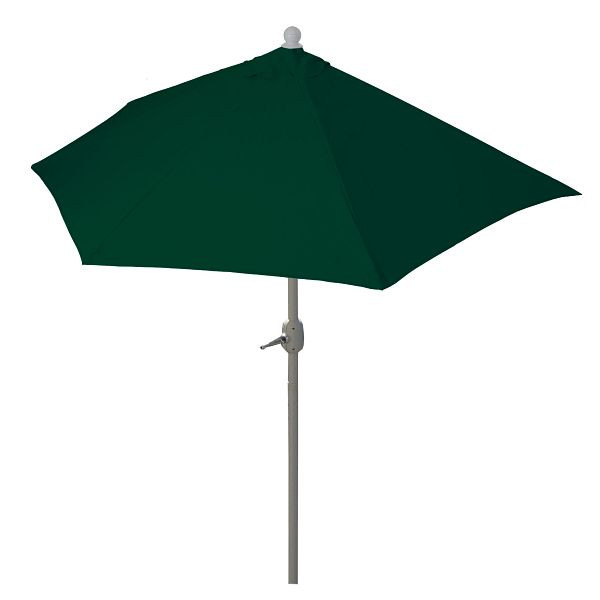 Mendler Sonnenschirm halbrund Parla, Halbschirm Balkonschirm, UV 50+ Polyester/Alu 3kg, 270cm grün ohne Ständer, 97730