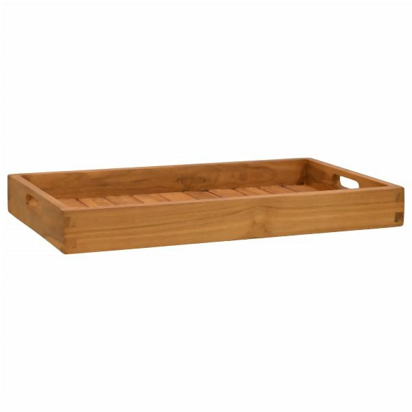 vidaXL Serviertablett 60x35 cm Abmessung Massivholz Teak, 315456