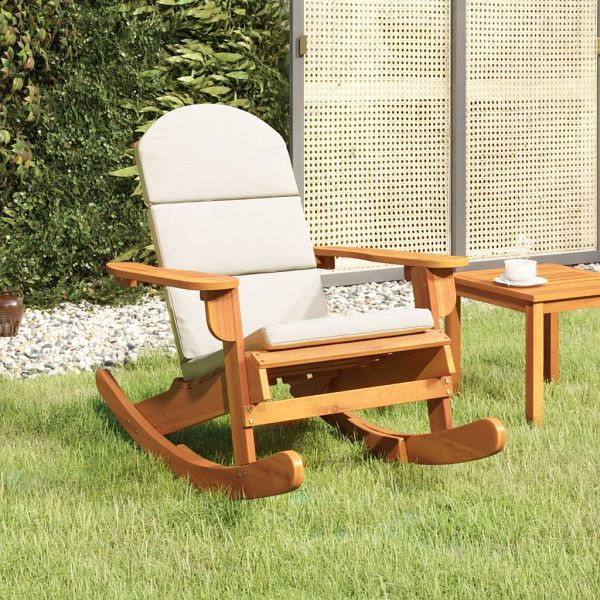 vidaXL Adirondack-Schaukelstuhl mit Kissen Massivholz Akazie, 360036