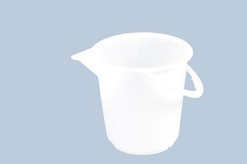 DENIOS Industrie-Eimer aus Kunststoff, Volumen 10,5 l, rund, mit Ausguss, lebensmittelgeeignet, VE: 8 Stück, 308416
