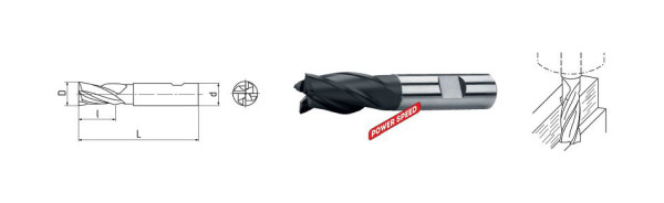 ELMAG HSSE PM-Schaftfräser DIN 844, Ø 20,0 mm (kurz), 72611