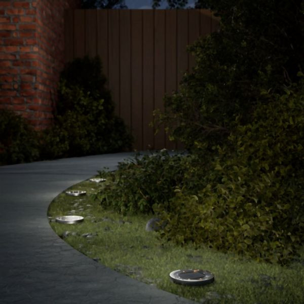 vidaXL Solar-Bodenleuchten mit Erdspieß 12 Stück Warmweiß, 4008201