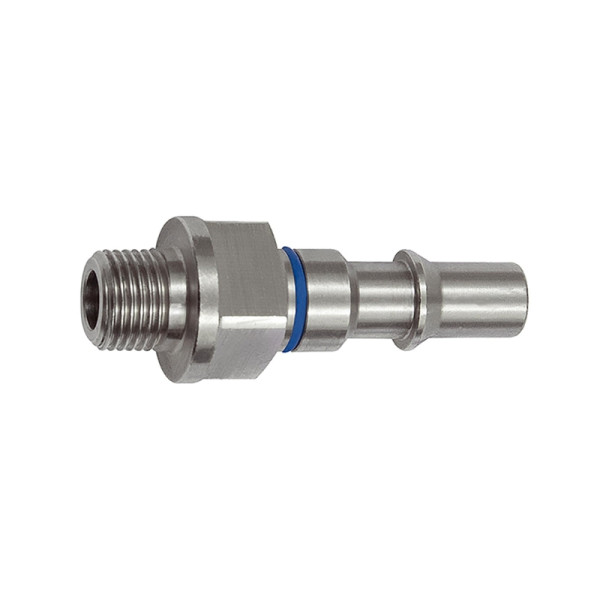 Riegler Unverwechselbarer Nippel NW 6, ISO 6150 C, G 1/8 AG, blau, 141893