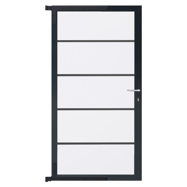 T&J FARÖ-Tor-Komplettset, 90 x 175 cm, weiß/anthrazit, 44143