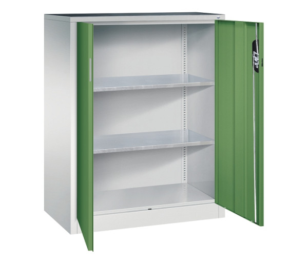 C+P Flügeltürenschrank Acurado, H1200xB930xT500mm, 7035/6011, 8521-000 S10206