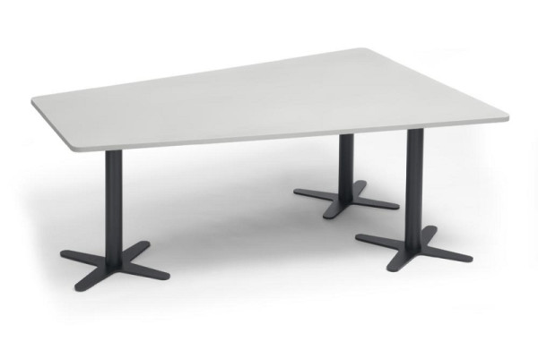 Deskin Konferenztisch DUBLIN, Dekor: Lichtgrau, Gestellfarbe: Anthrazit RAL 7016, BxHxT: 2000 x 735 x 1410 mm, 330278