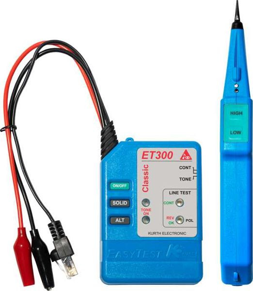 Kurth Electronic Classic-Leitungssucher Kit, bestehend aus EasyTest und Probe, KE301, D130C