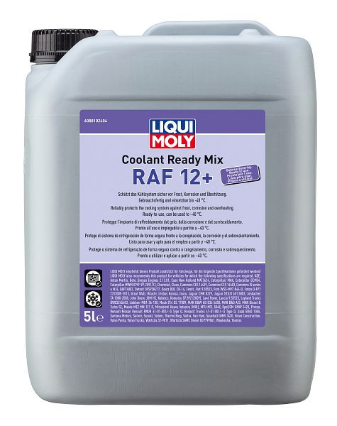LIQUI MOLY Fertiggemisch Coolant & Antifreeze Ready Mix RAF 12+, Kanister Kunststoff, VE: 5 Liter, 8810