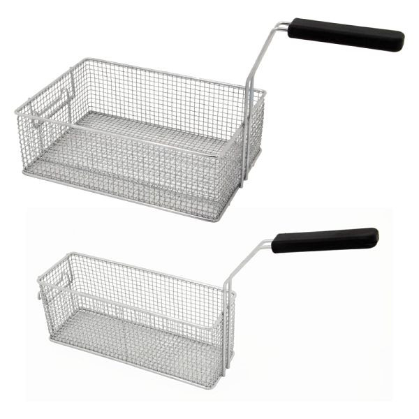 KBS Frittierkorb 1/2 für Fritteuse 8 Liter aus Drahtgeflecht mit Deckel, 10109411