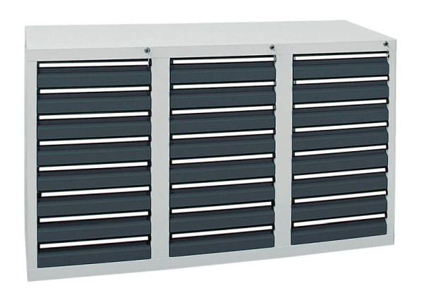 stumpf Schubladenschrank Serie STS 410, RAL 7035/7016, 24 Schubladen (24x100 mm), 7103171
