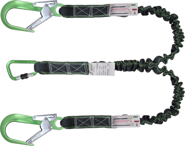 Kratos Y-Verbindungsmittel aus elastischem Gurtband mit Falldämpfer 2 m mit Karabiner FA5010522B und FA5021860, FA30100020