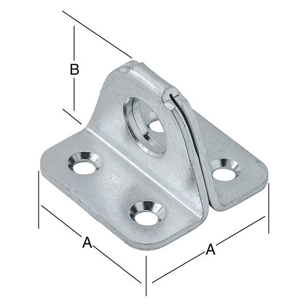 Vormann Ösenplatte 45 x 41 mm, verzinkt, VE: 5 Stück, 000075075Z