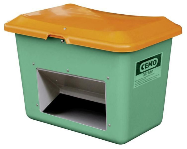 Cemo Streugutbehälter Plus 3 200 l, grün/orange, mit Entnahmeöffnung, 10575