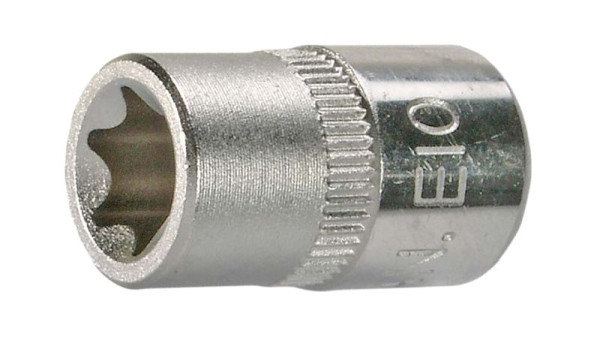 SW-Stahl Steckschlüsseleinsatz, 1/4", E-Profil, E6, Kunststoffhalter, 05460SB