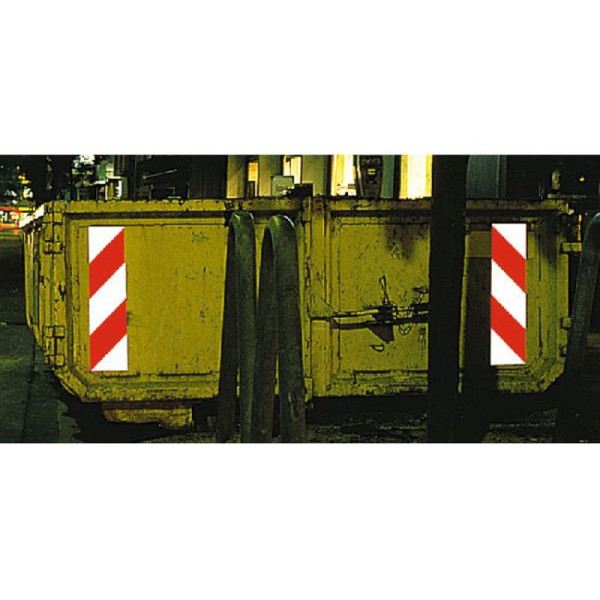 Stein HGS Container Warnmarkierung, Anwendungspaket für, 1 Container, 8 Stück, (je 4 x rechtsweisend und, 4 x linksweisend), 33.2392