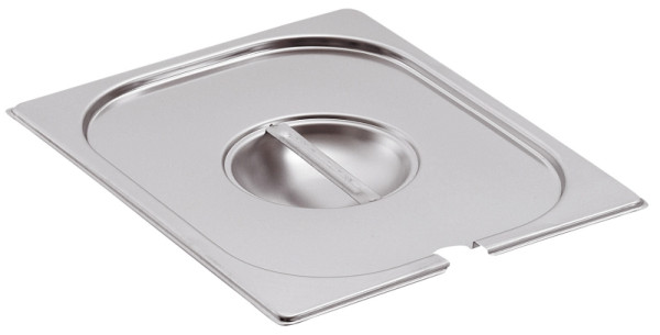Neumärker Deckel für GN-Behälter 1/3, Edelstahl, mit Löffelaussparung, 00-00092