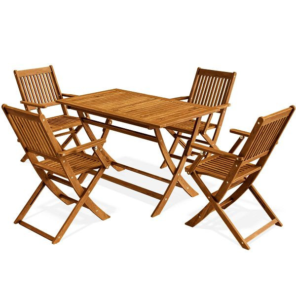 casaria Garten-Sitzgruppe Sydney Komfort 5-tlg Akazienholz FSC® zertifiziert, 997714