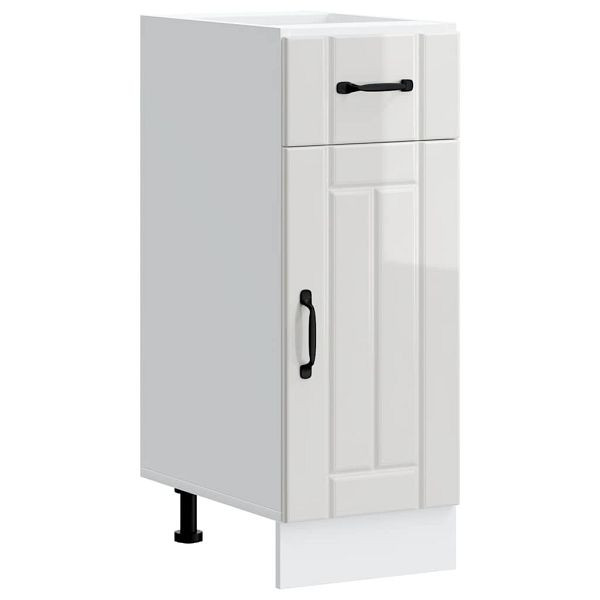 vidaXL Küchen-Unterschrank Lucca Hochglanz-Weiß Holzwerkstoff, 853699