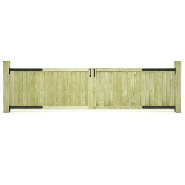 vidaXL Gartentore 2 Stück Kiefernholz Imprägniert 300x75 cm, 45338