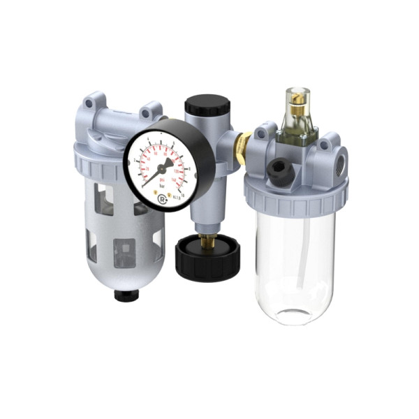 Riegler Wartungseinheit 3-teilig »Standard«, PC-Behälter, Schutzkorb, BG2, G3/8, 206303