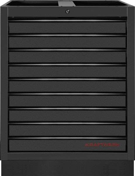 Kraftwerk MOBILIO BLACK EDITION Unterschrank mit 9 Schubladen, 3964-13-BLK