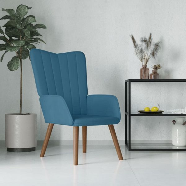 vidaXL Relaxsessel Farbe Blau Samt, 327665, 8720286420362