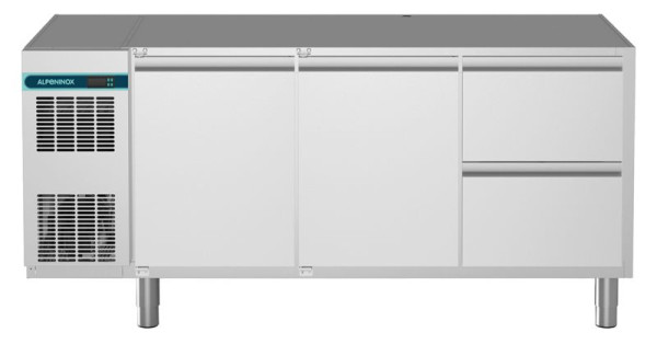 ALPENINOX Kühltisch, 3 Abteile CLM 650 3-7011, für GN 1/1, steckerfertig, Umluftkühlung, 402721130