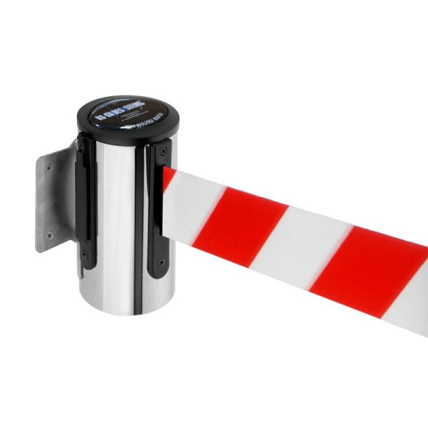 Stein HGS Wandgurtkassette -P-Line Future-, chrom, rot/weiß diagonal (schraffiert), mit magnetischem Gurtendstück, 12850g-1304