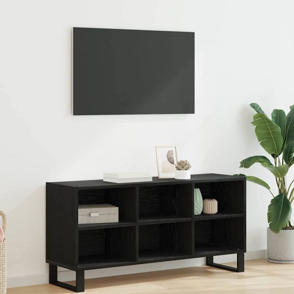 vidaXL TV-Schränk Schwarz Eichen-Optik 103,5 x 30 x 50 cm, 881928