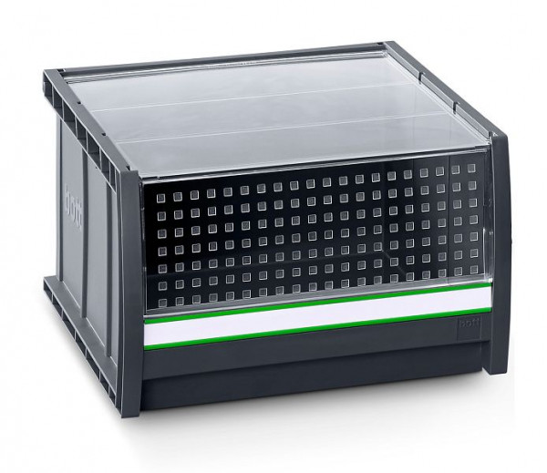 bott bottBox Klappdeckel L5, BxTxH: 253x474x4 mm, transparent, VE: 6 Stück, 13022036